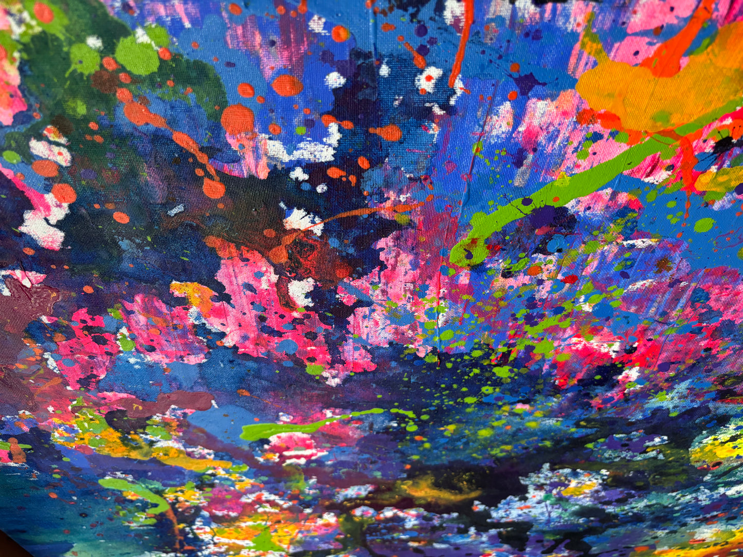 Radość, z cyklu FLOW, akryl na płótnie , 150x100cm, 2025