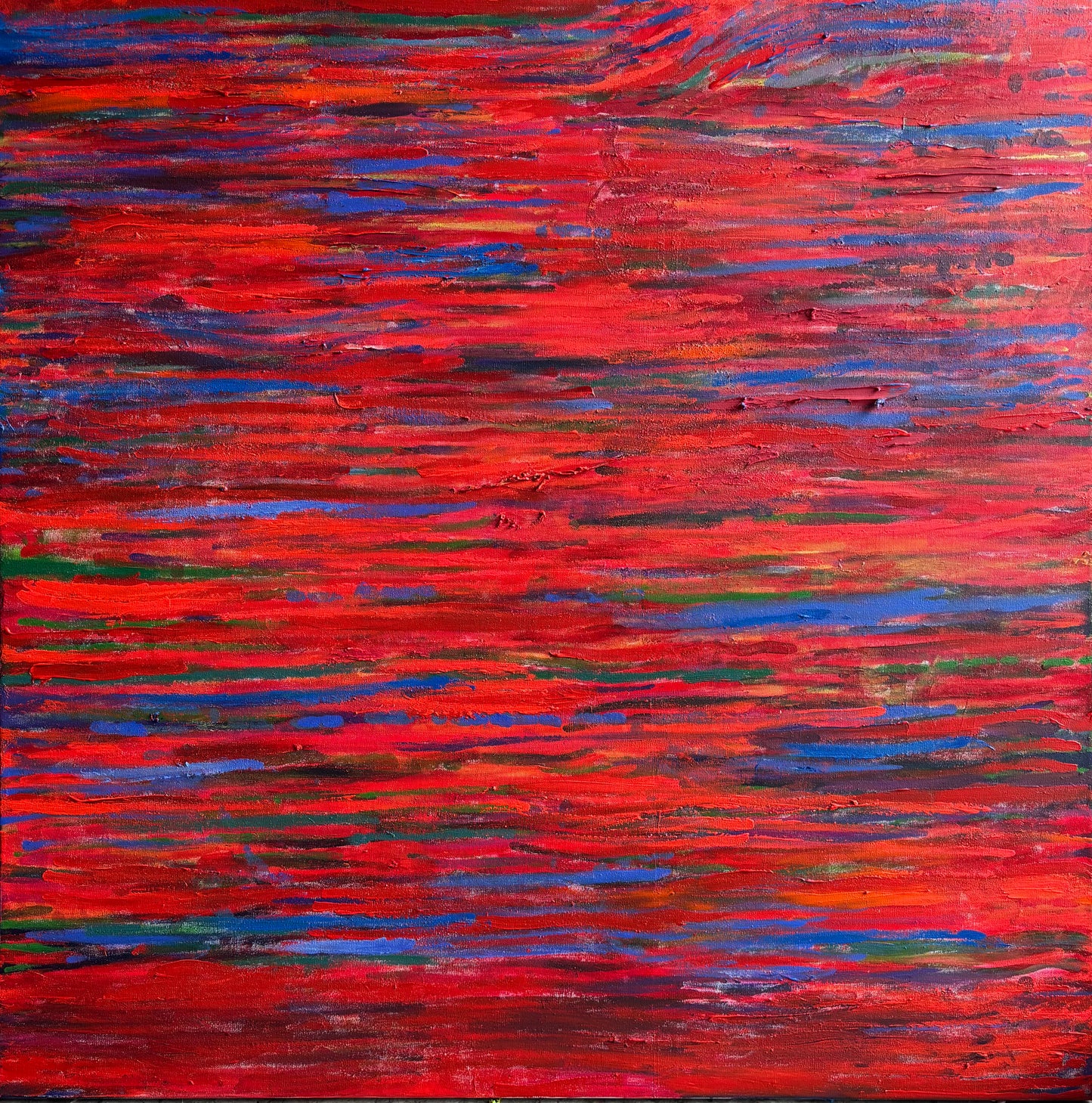 Czerwony II, 120x120cm akryl na płótnie 2026