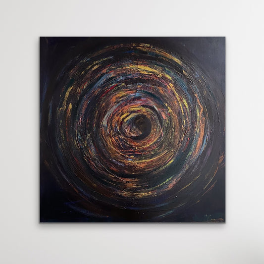 Światło, z cyklu „W ruchu," 90 x 90 cm, 2021