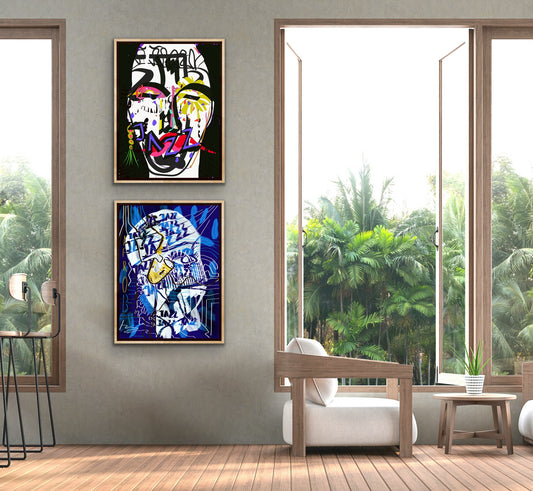 Jazz Black & Blue / zestaw 2 grafik cyfrowych