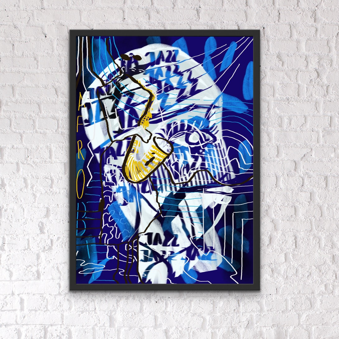 Zestaw 3 grafik cyfrowych / Jazz & Afro & Green