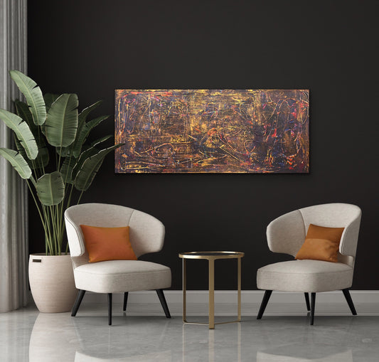 Połączenia, akryl na płótnie, z cyklu „W ruchu”, 2023