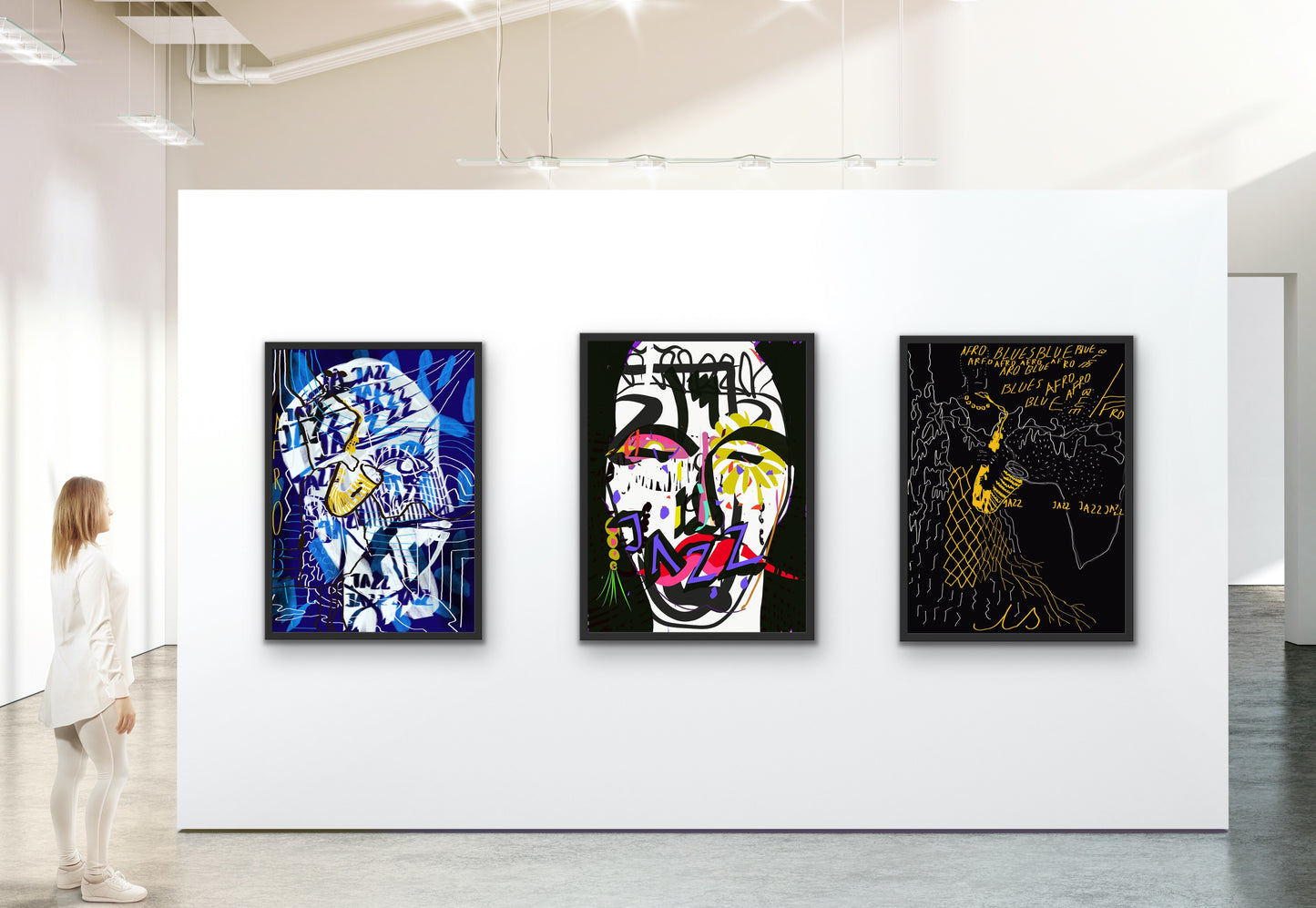 Zestaw 3 grafik cyfrowych / Jazz & Afro