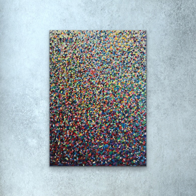 Rozproszenie, z cyklu Rozproszenie,  akryl na płótnie, 50x70cm, 2018