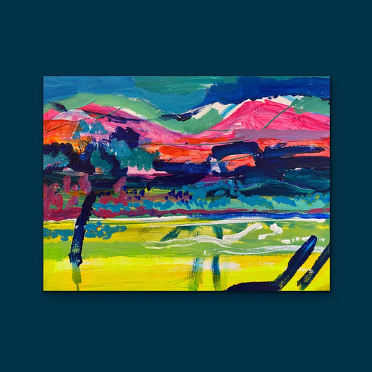 Góry, akryl na płótnie, 30x40cm, 2021