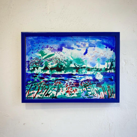 Zielony, Rysunek tuszem i akwarelą, 20x30cm, 2021