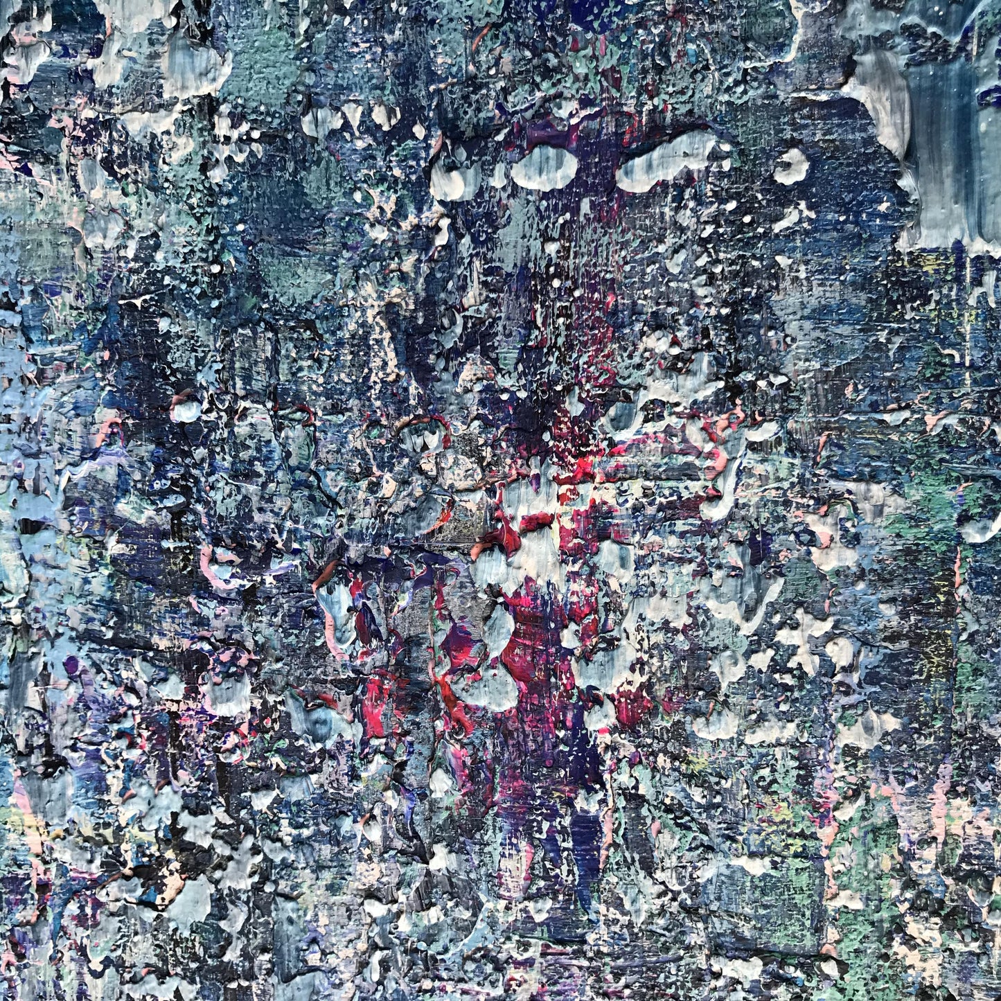 Niebieski II, z cyklu Struktury natury, 90 x 90 cm, 2021