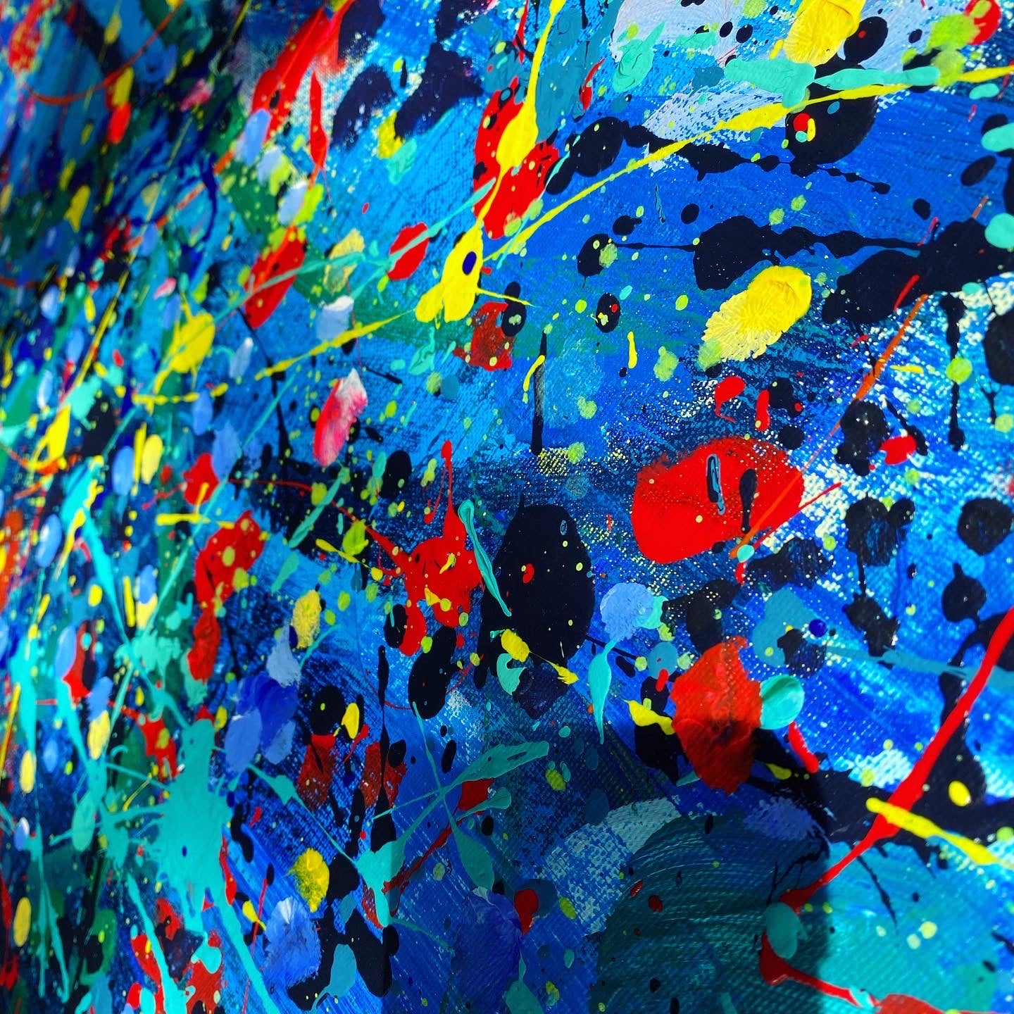 „Czas” z cyklu "Kolor to energia" 150x150cm / Acrylic painting "Colour is energy"