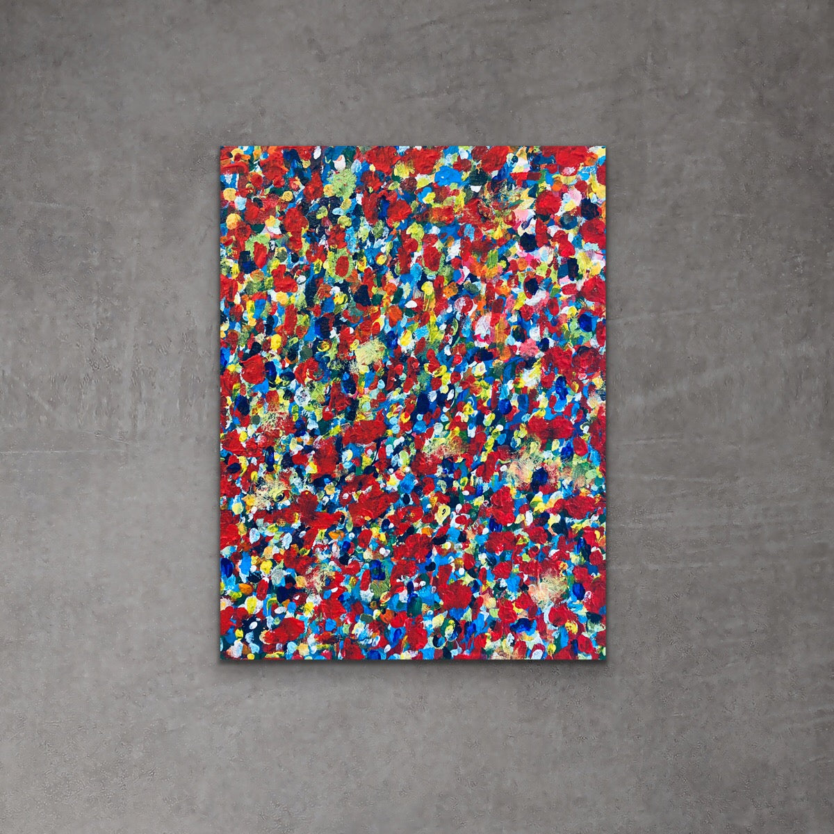 Czerwony, akryl na płótnie, 20x30cm, 2021