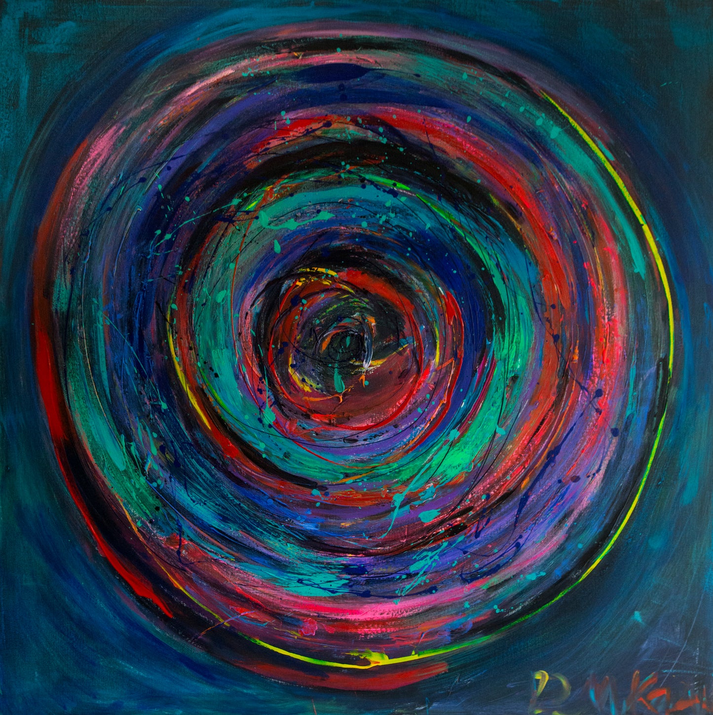 Obraz z cyklu "W ruchu" 120x120cm