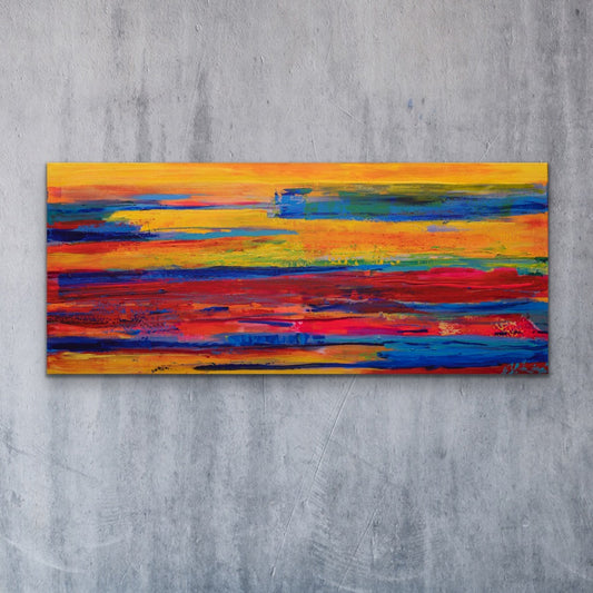 Tęcza, z cyklu  "Kolor to energia" 140 x 70 cm, 2021