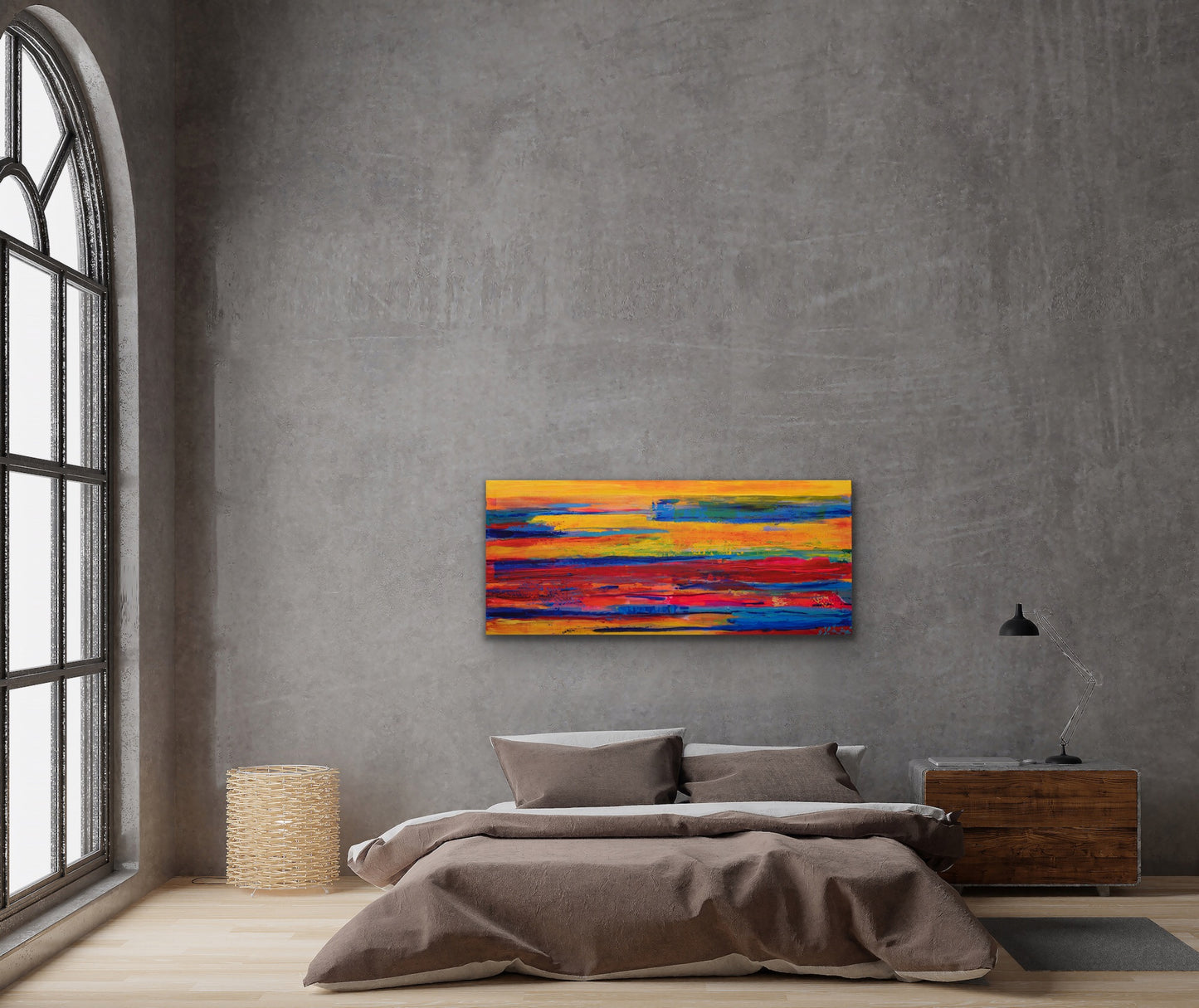 Tęcza, z cyklu  "Kolor to energia" 140 x 70 cm, 2021