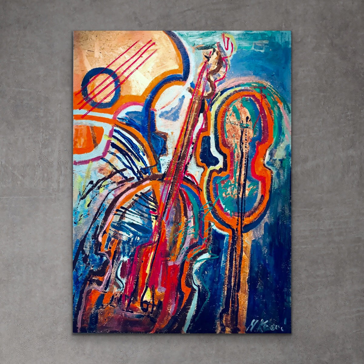 Smyczki, z cyklu Instrumenty 90 x 120 cm, 2019