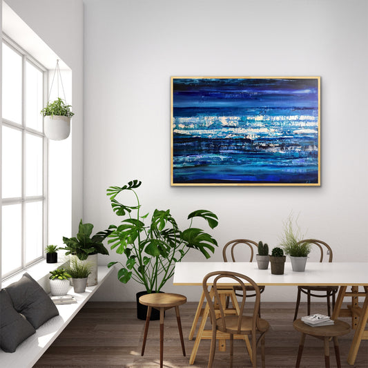 Ultramaryna, z cyklu „Struktury natury" 120 x 80 cm, 2021