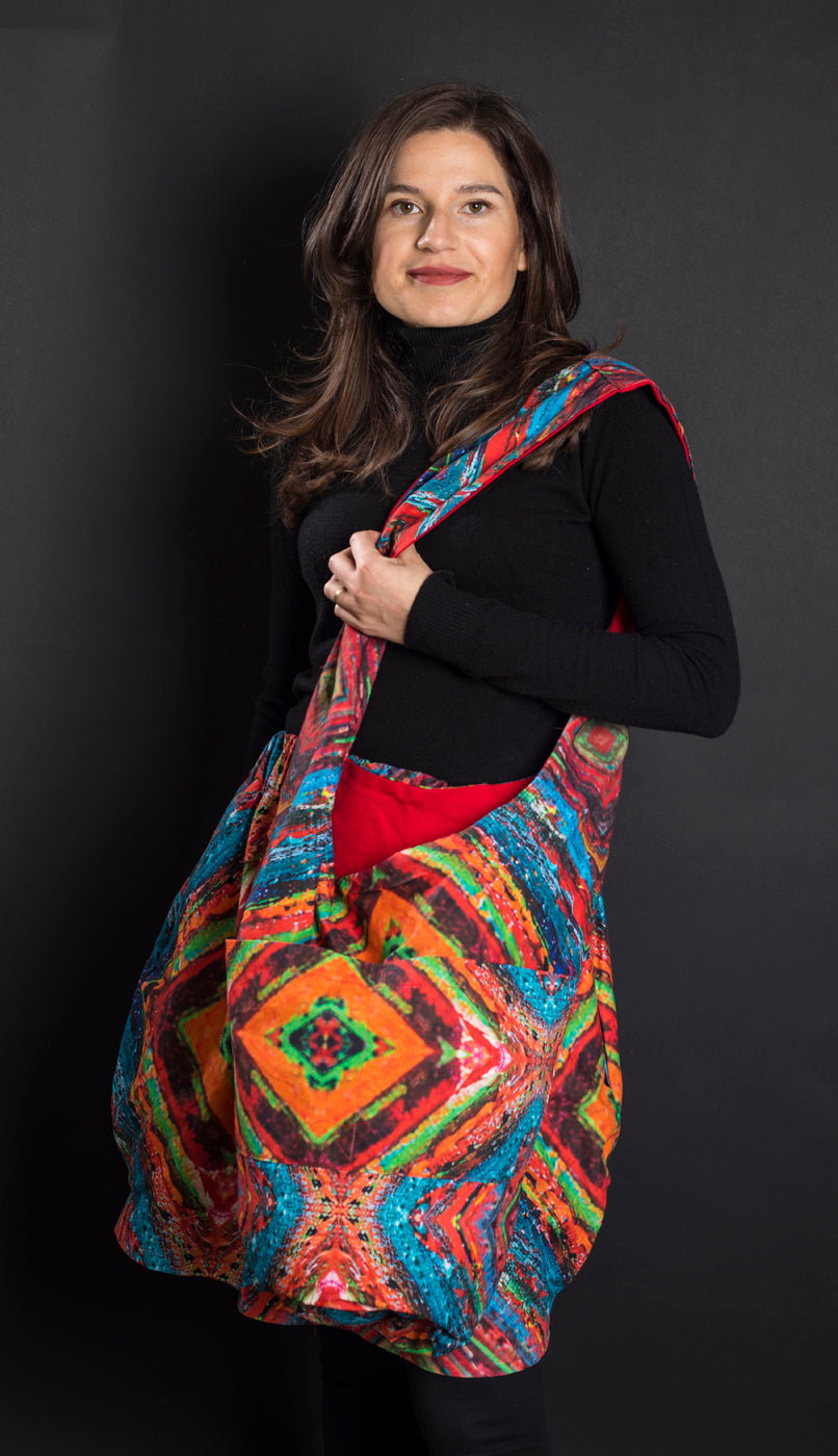 Barwna torba z malarskim nadrukiem / mandala