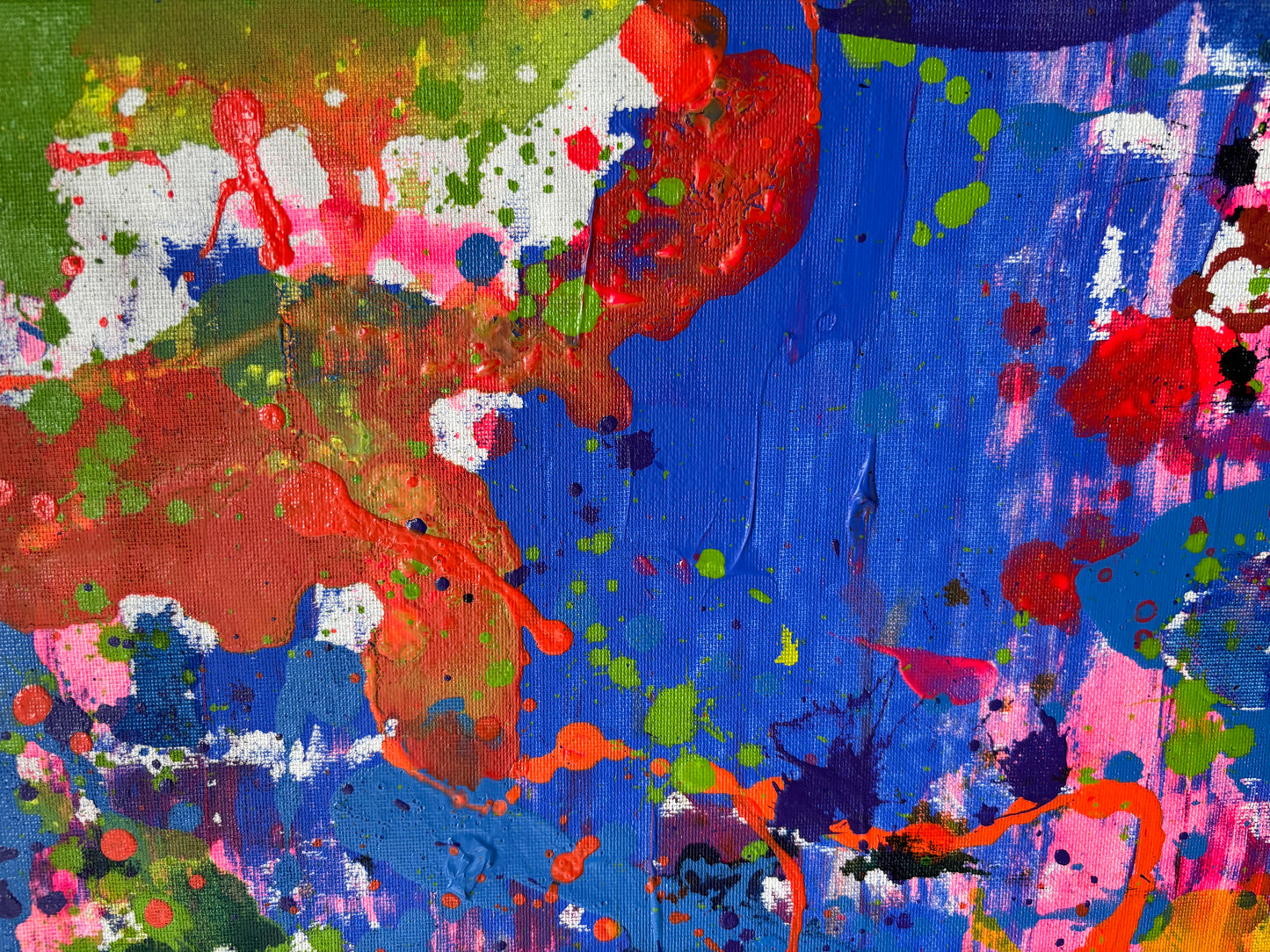 Radość, z cyklu FLOW, akryl na płótnie , 150x100cm, 2025