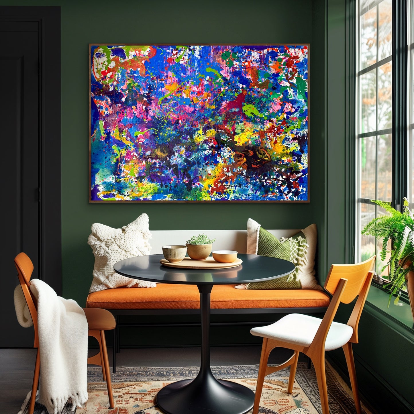 Radość, z cyklu FLOW, akryl na płótnie , 150x100cm, 2025