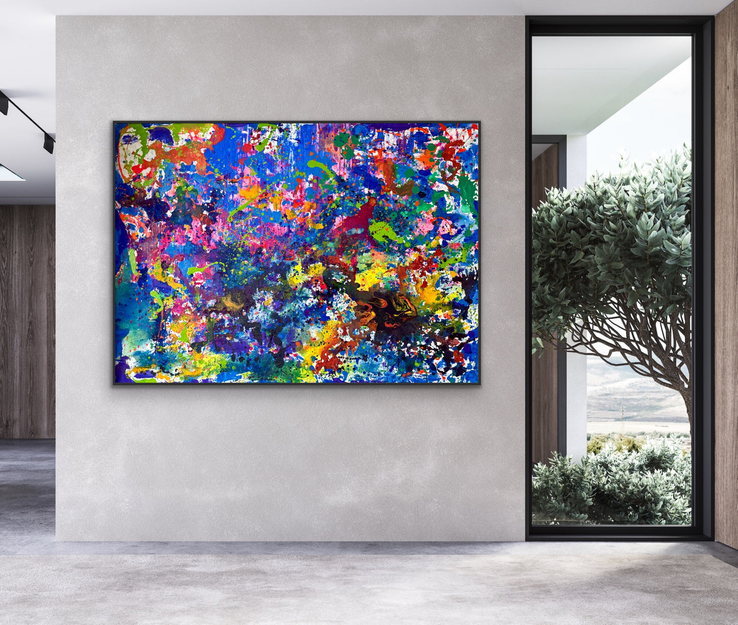 Radość, z cyklu FLOW, akryl na płótnie , 150x100cm, 2025