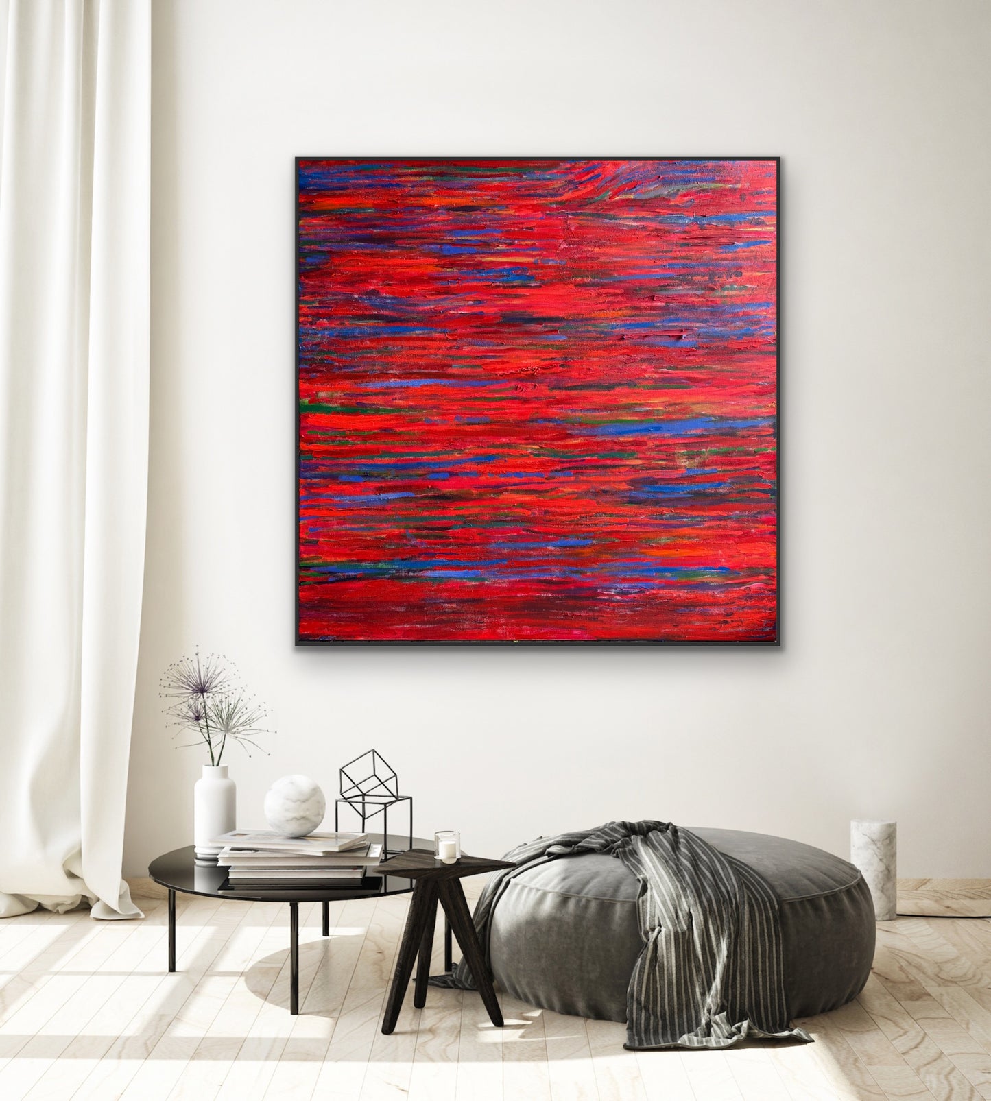 Czerwony II,  120x120cm akryl na płótnie 2026