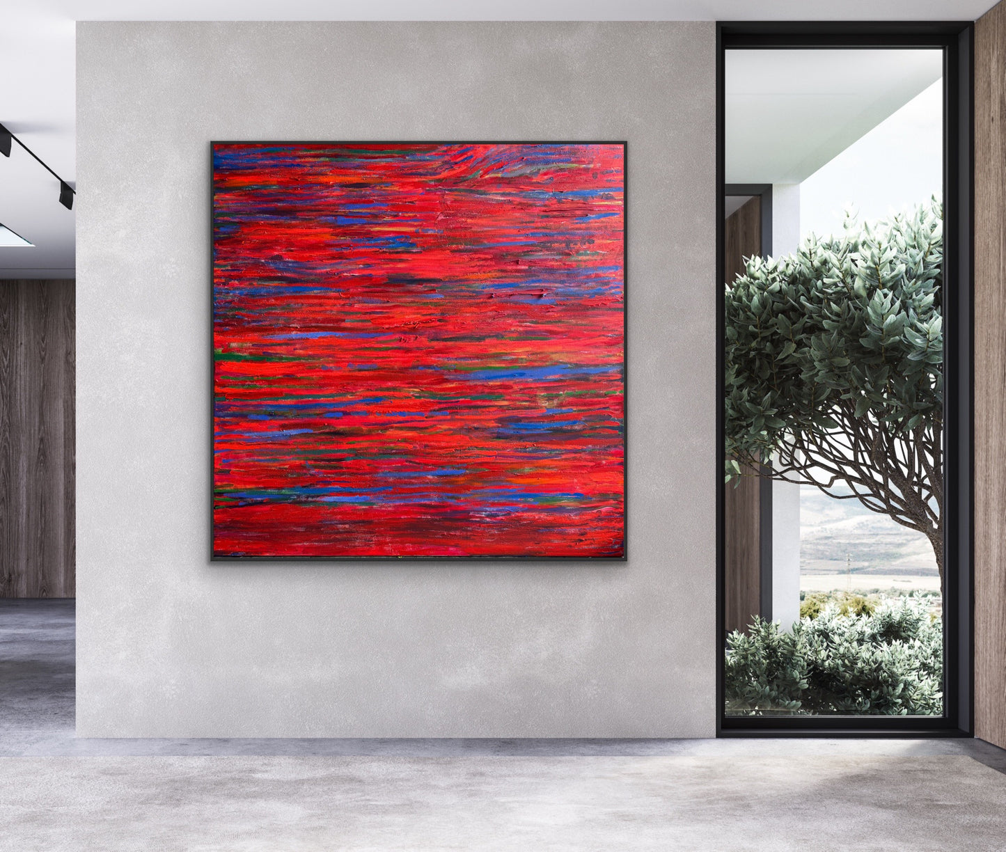 Czerwony II,  120x120cm akryl na płótnie 2026