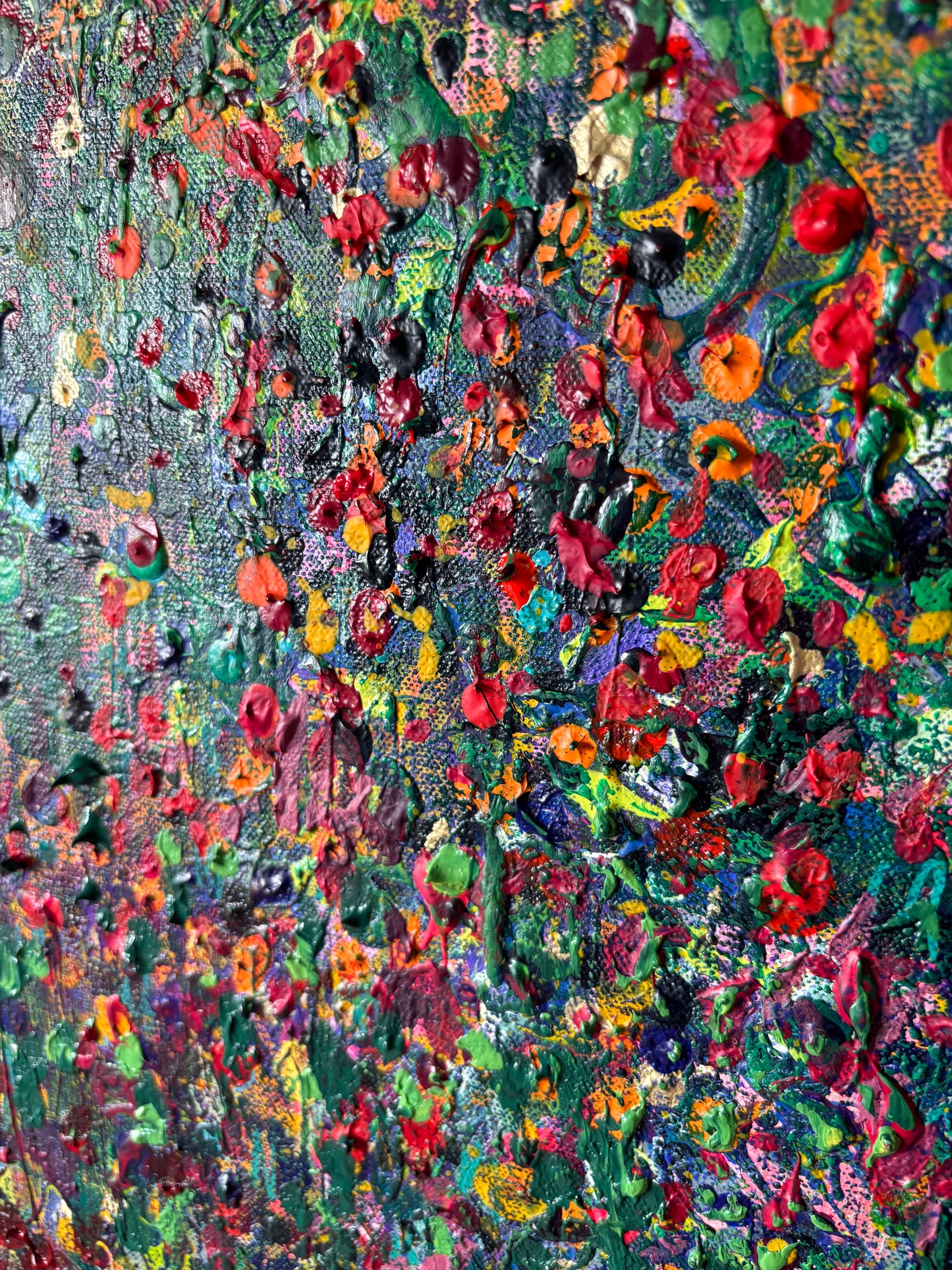 Zielony, z cyklu Rozproszenie, akryl na płótnie, 50x70cm, 2026