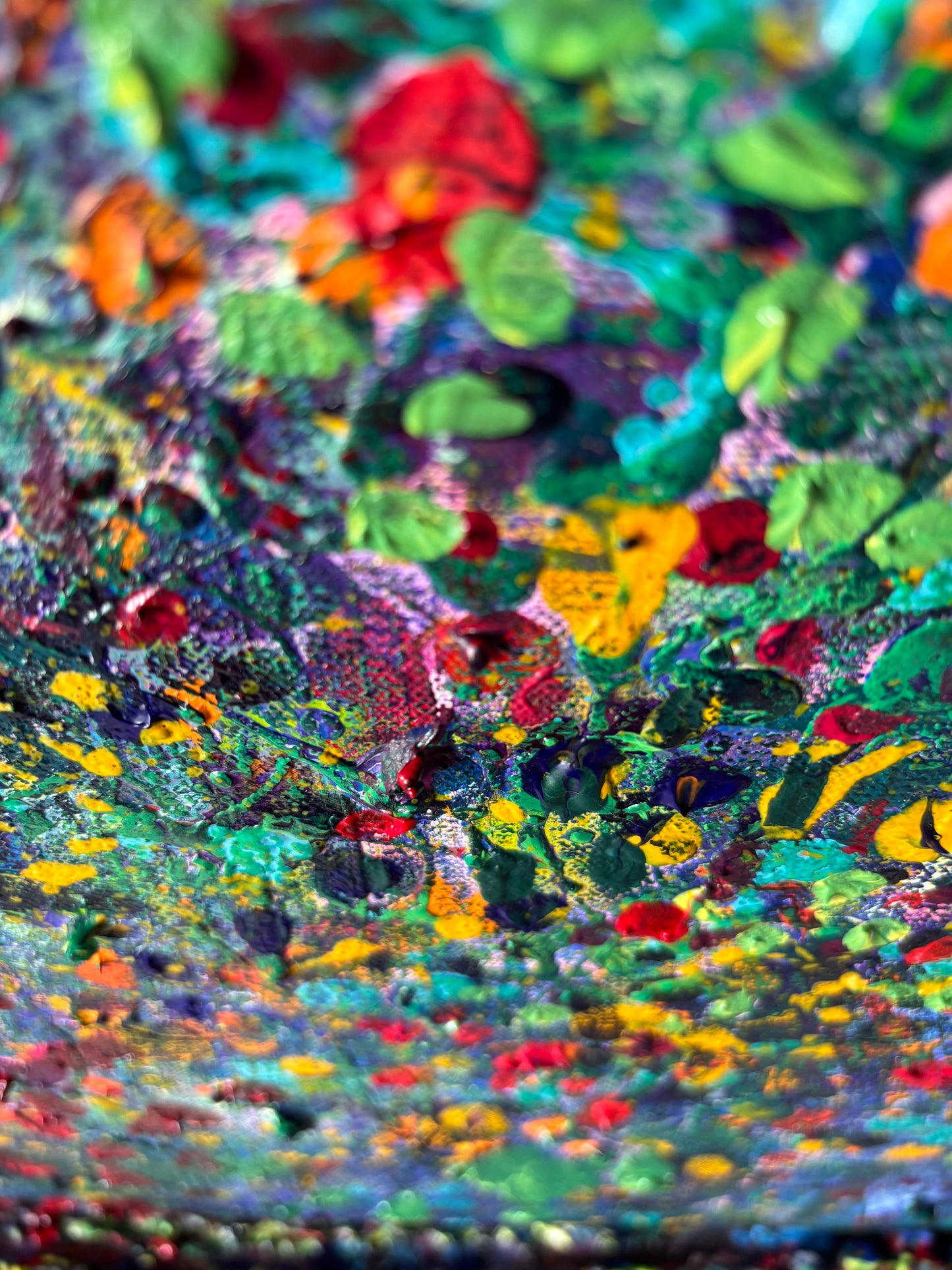 Zielony, z cyklu Rozproszenie, akryl na płótnie, 50x70cm, 2026