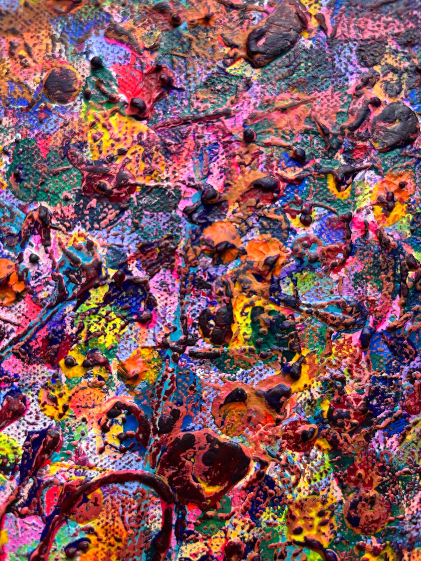 Różowy, z cyklu Rozproszenie, akryl na płótnie, 50x70cm, 2026