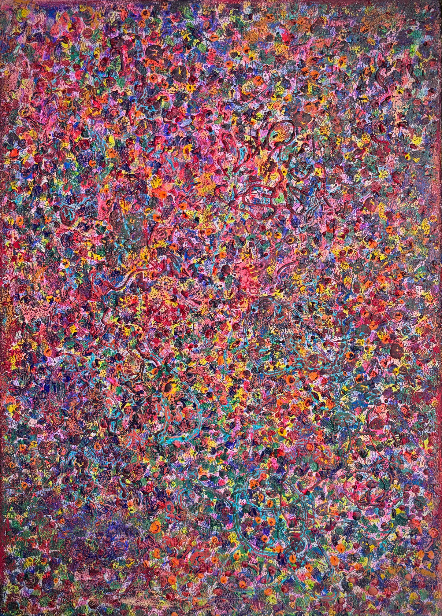 Różowy, z cyklu Rozproszenie, 50x70cm, 2026