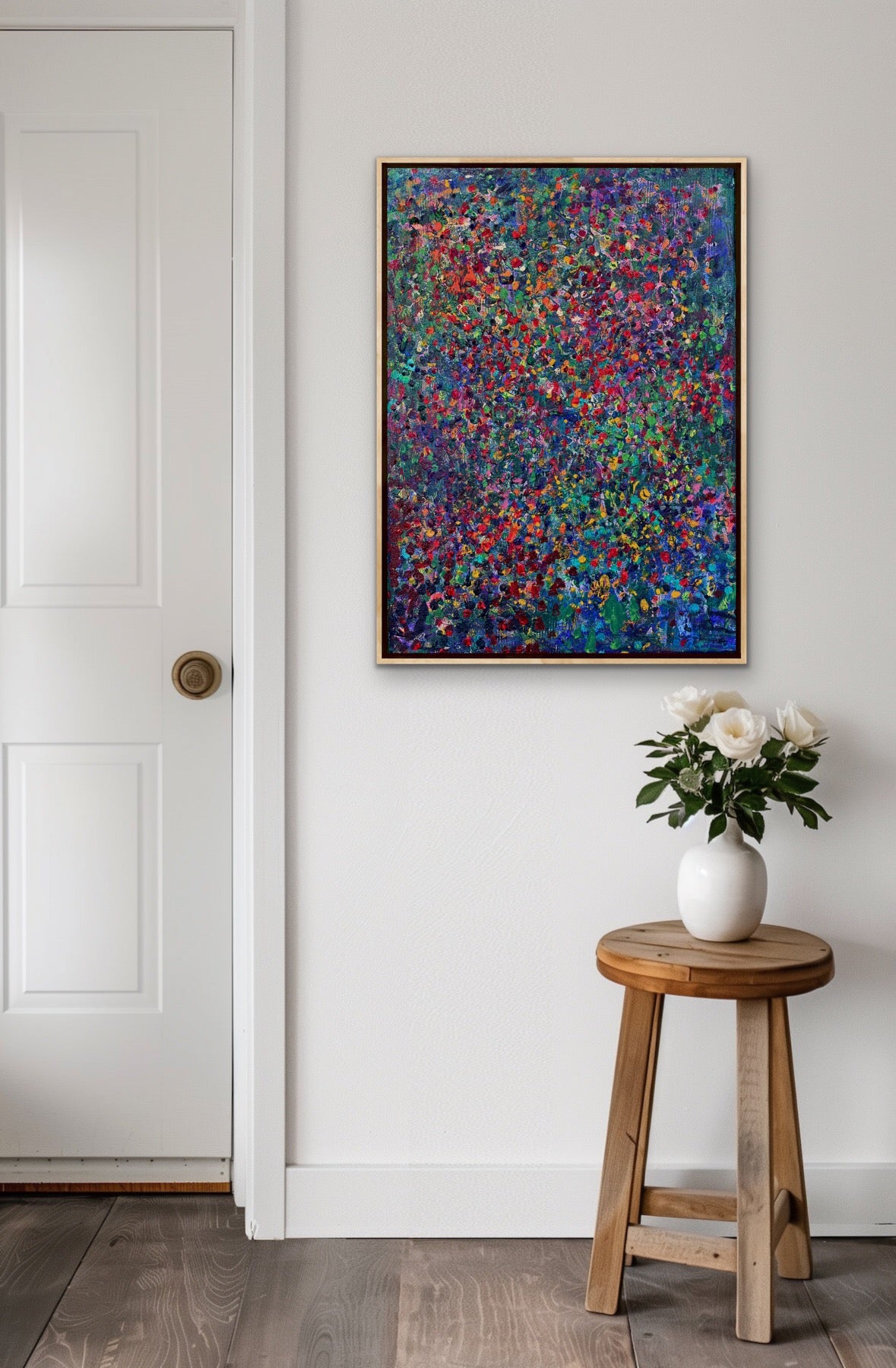 Zielony, z cyklu Rozproszenie, akryl na płótnie, 50x70cm, 2026