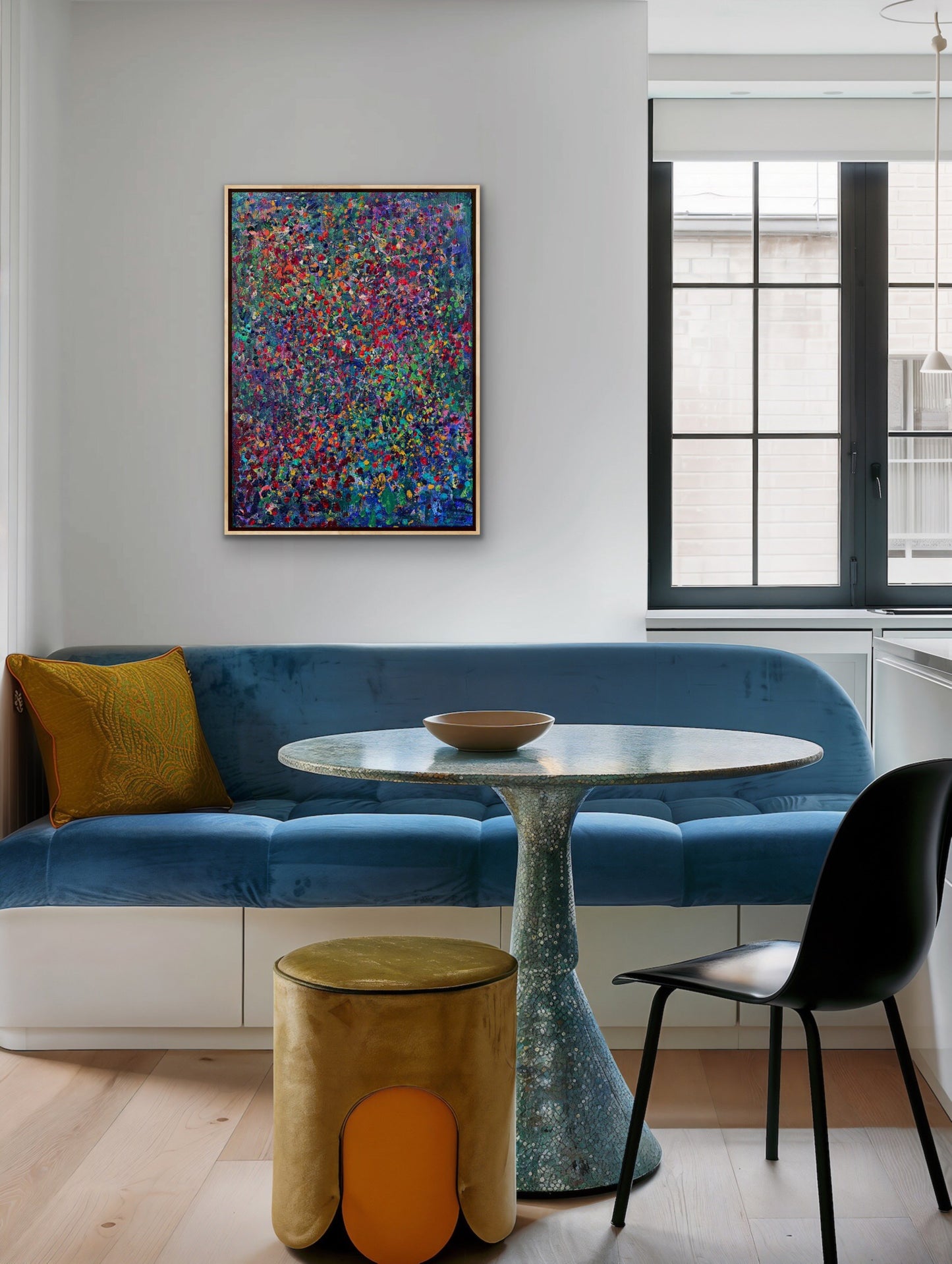 Zielony, z cyklu Rozproszenie, akryl na płótnie, 50x70cm, 2026