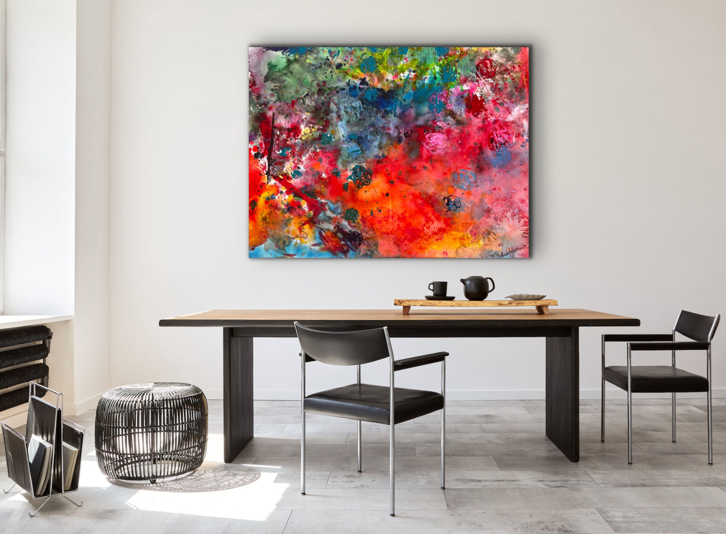 Flowers, z cyklu Flow, akryl i tusz na płótnie, 155x125cm, 2026