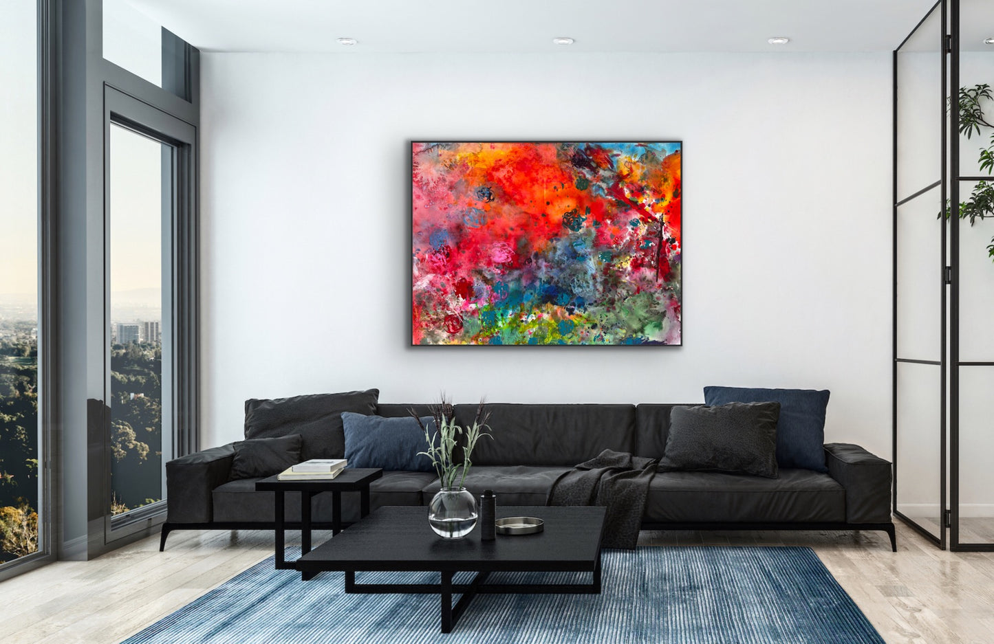 Flowers, z cyklu Flow, akryl i tusz na płótnie, 155x125cm, 2026