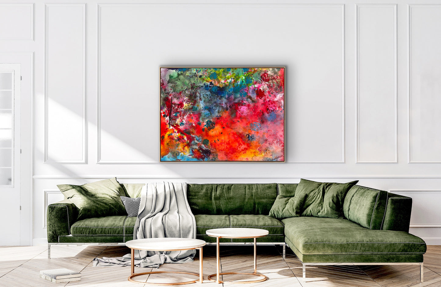 Flowers, z cyklu Flow, akryl i tusz na płótnie, 155x125cm, 2026