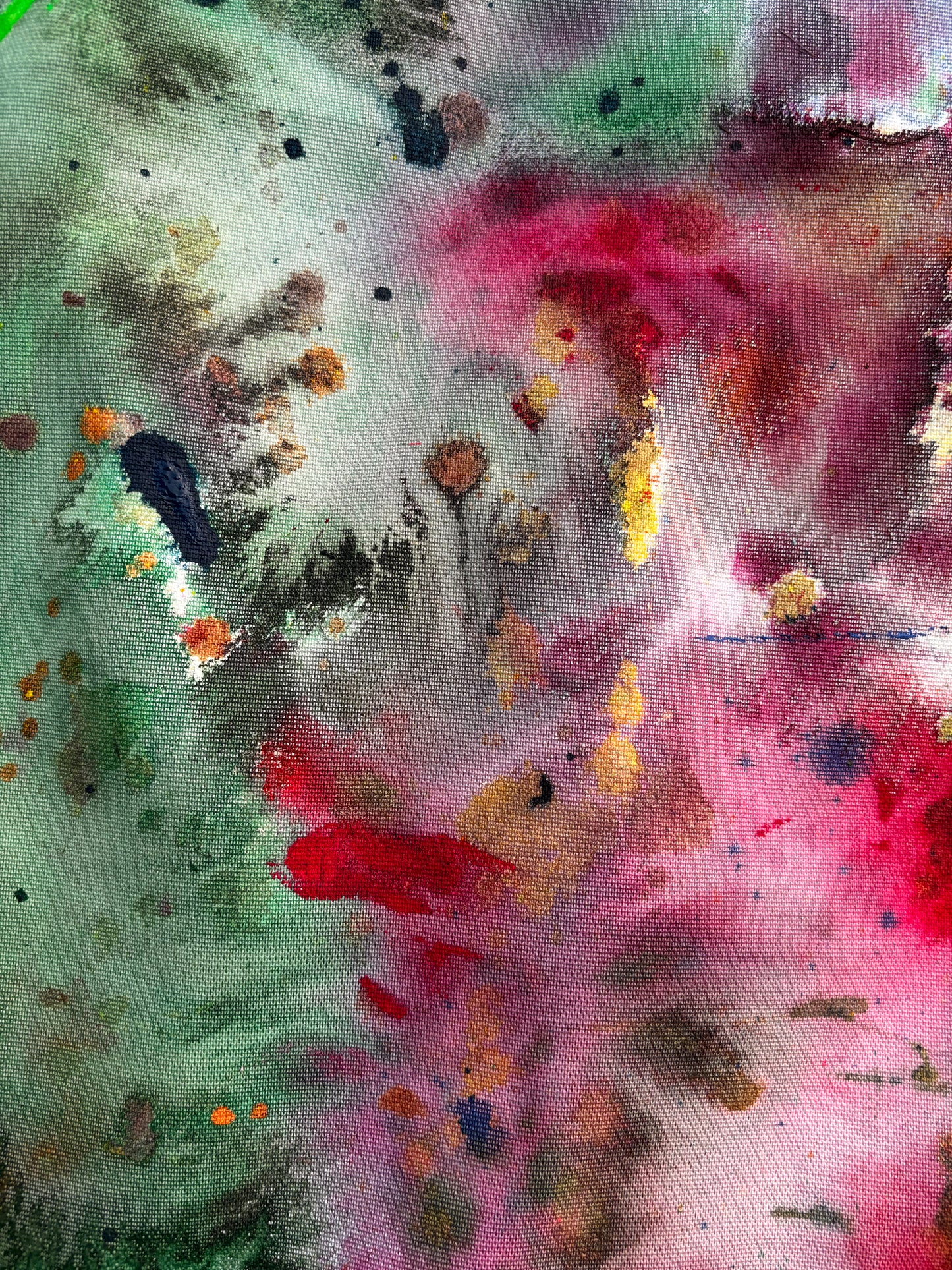 Flowers, z cyklu Flow, akryl i tusz na płótnie, 155x125cm, 2026