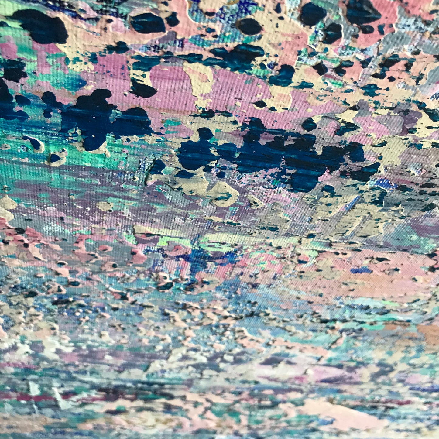 Jasne barwy, z cyklu „Struktury natury," 90 x 90 cm, 2021