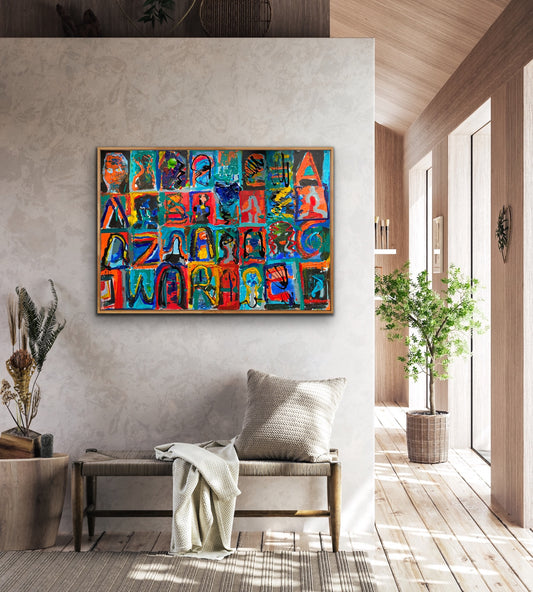 Inni, z cyklu „Ludzie” akryl na płótnie, 110x80, 2022