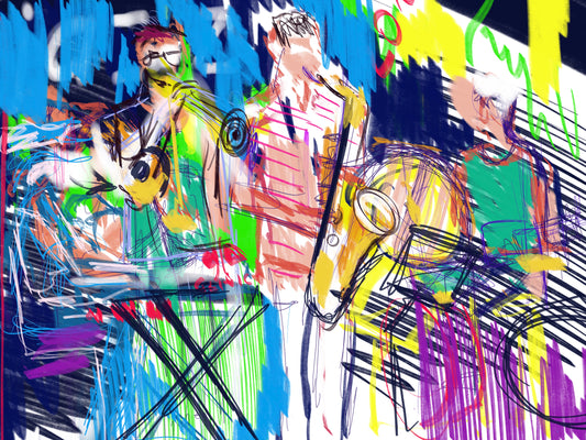 Jazzmani / grafika cyfrowa