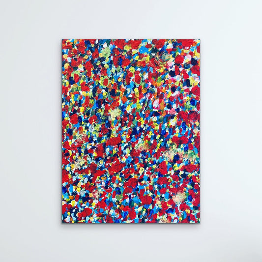 Czerwony, akryl na płótnie, 20x30cm, 2021