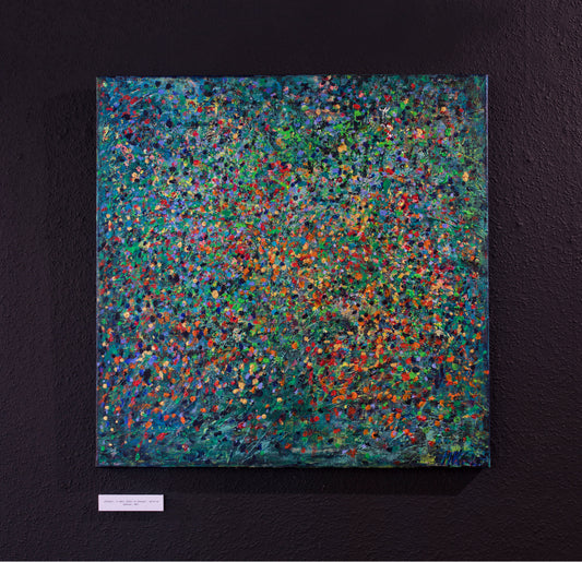 Zielony, z cyklu „Kolor to energia”, 80x80cm, 2021