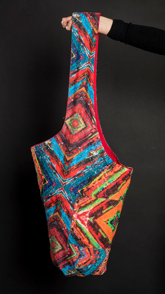 Barwna torba z malarskim nadrukiem / mandala