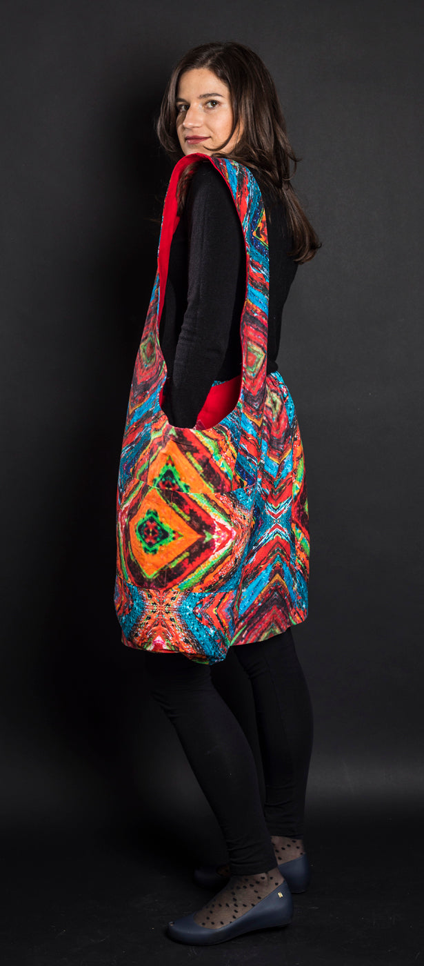 Barwna torba z malarskim nadrukiem / mandala